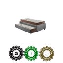 Ver imagem 5 de Bicama Box Solteirão 103x208 Suede Cinza com 2 Colchões Relax Adorabile Molas Ensacadas Ecoflex