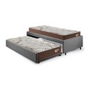 Ver imagem 1 de Bicama Box Solteirão 103x208 Suede Cinza com 2 Colchões Relax Adorabile Molas Ensacadas Ecoflex