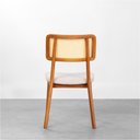 Ver mais imagens de Conjunto Mesa de Jantar Square Redonda Louro Freijó - 88cm + 2 Cadeiras Lalá Encosto Palha Creme - C