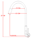 Ver imagem 5 de Torneira Gourmet Cozinha Flexível de Parede Preta