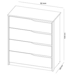 Comoda Gaveteiro 4 Gavetas Girona 92x104-amendola/off White-edecasamoveis - 10