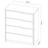 Comoda Gaveteiro 4 Gavetas Girona 92x104-amendola/off White-edecasamoveis - 10
