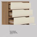 Ver imagem 6 de Comoda Gaveteiro 4 Gavetas Girona 92x104-amendola/off White-edecasamoveis