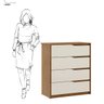 Comoda Gaveteiro 4 Gavetas Girona 92x104-amendola/off White-edecasamoveis - 9