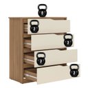 Ver mais imagens de Comoda Gaveteiro 4 Gavetas Girona 92x104-amendola/off White-edecasamoveis