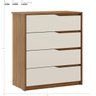 Comoda Gaveteiro 4 Gavetas Girona 92x104-amendola/off White-edecasamoveis - 7