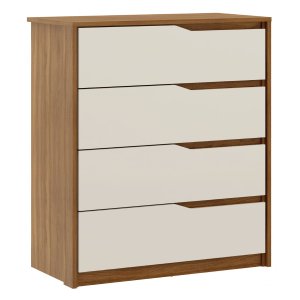 Comoda Gaveteiro 4 Gavetas Girona 92x104-amendola/off White-edecasamoveis