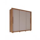 Ver imagem 1 de Guarda Roupa Casal Panamá 3 Portas 4 Gavetas Salleto Cinamomo/off White