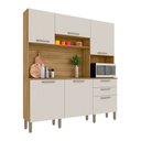 Ver imagem 1 de Armário de Cozinha Compacta 6 Portas e 2 Gavetas 180cm Dali Freijó/soft - Pallazio