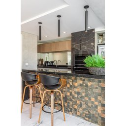Banqueta para Cozinha Giratória Base de Madeira com Apoio Nicole - 9
