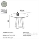 Ver imagem 3 de Mesa de Jantar Redonda 105cm Pinhão Dalla Costa