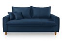 Ver imagem 4 de Sofa Living com Bau Multiuso 3 Lugares Suede Pes em Madeira: Azul-marinho