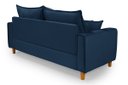 Ver imagem 5 de Sofa Living com Bau Multiuso 3 Lugares Suede Pes em Madeira: Azul-marinho