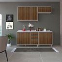 Ver imagem 1 de Cozinha Modulada Compacta 4 Peças com Tampo Linea Luciane Móveis
