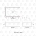 Ver imagem 6 de Cuba De Apoio Para Banheiro Retangular Slim Louça Cerâmica 60 cm Lolita Pingoo.casa - Preto Fosco