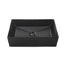 Cuba De Apoio Para Banheiro Retangular Slim Louça Cerâmica 60 cm Lolita Pingoo.casa - Preto Fosco - 1