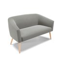 Ver imagem 3 de Kit 01 Namoradeira 02 Lugares e 02 Poltronas Stella Suede Pés Palito Natural - D’Rossi - Grafite