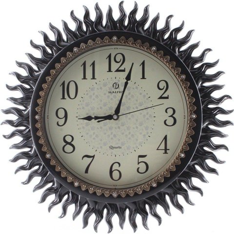 Relógio de Parede Místico Solar Oriental 45cm Preto