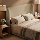 Ver imagem 1 de Cabeceira para Cama Box Queen Size Liah 160cm Chenille Bouclê Pérola - Desk Design