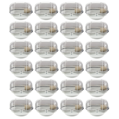 Kit 24 Arandelas Luminária Tartaruga Lente Cristal Branca