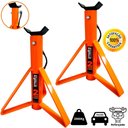 Ver imagem 2 de Cavalete Mecânico Automotivo 2 TON Kit 2 Peças EVALD-Laranja