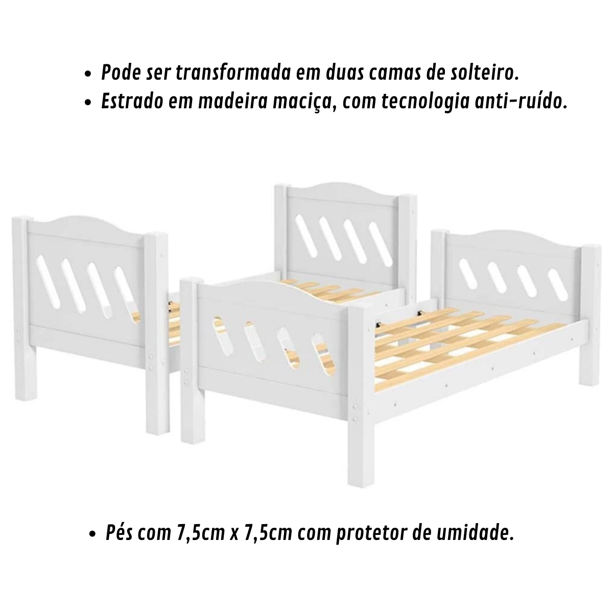 Treliche Beliche com Cama Auxiliar Reforçada Pérola Fênix - 8