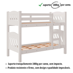 Treliche Beliche com Cama Auxiliar Reforçada Pérola Fênix - 4