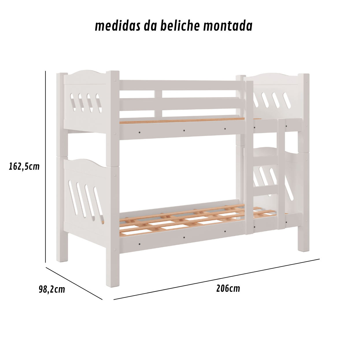 Treliche Beliche com Cama Auxiliar Reforçada Pérola Fênix - 7