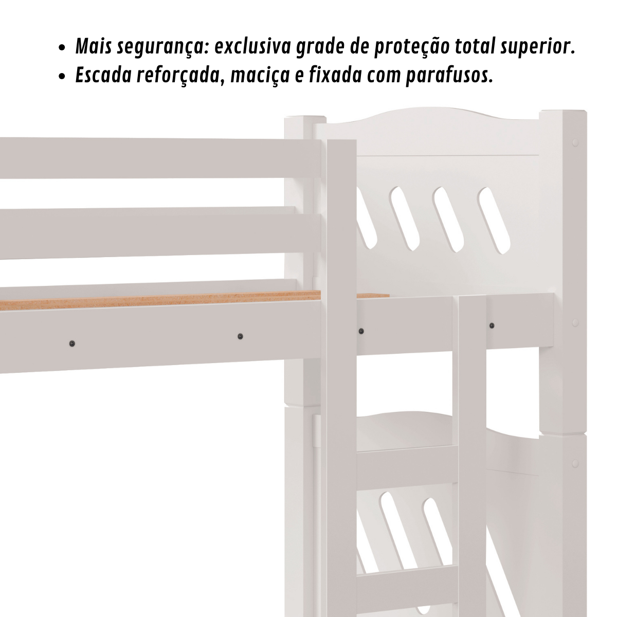 Treliche Beliche com Cama Auxiliar Reforçada Pérola Fênix - 5