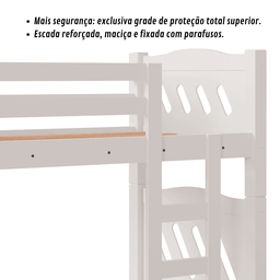 Treliche Beliche com Cama Auxiliar Reforçada Pérola Fênix - 5