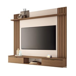 Painel Home Suspenso Solus Tv até 70 Polegadas Castanho/off White