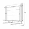 Painel Home Suspenso Solus Tv até 70 Polegadas Castanho/off White - 4