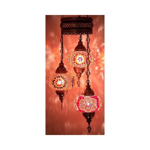 Lustre de Mosaico Turco Autêntico 3em1 - MQTF52DH3