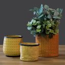 Ver imagem 5 de Cachepô  Decorativo Vaso Enfeite 10x12x12cm Cerâmica Bege