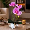 Ver imagem 1 de Arranjo Orquídea Vaso Artificial Decoração Enfeite Casa 40cm