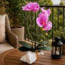 Ver imagem 2 de Arranjo Orquídea Vaso Artificial Decoração Enfeite Casa 40cm
