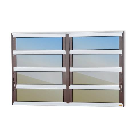 Basculante Alumínio 2 Seções 80 x 240 Elite V.Refl.Mix Corten Brimak