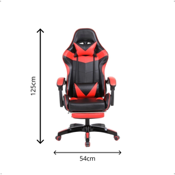 Cadeira de Escritório Gamer Ergonômica Reclinável Vermelho - 3