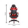 Cadeira de Escritório Gamer Ergonômica Reclinável Vermelho - 3