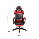 Ver imagem 3 de Cadeira de Escritório Gamer Ergonômica Reclinável Vermelho