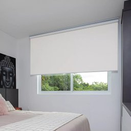 Persiana Cortina Rolo Tecido Blackout Liso Branco 1,40m X 1,40m - Sala Quarto Escritório - Blecaute - 3
