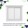 Persiana Cortina Rolo Tecido Blackout Liso Branco 1,40m X 1,40m - Sala Quarto Escritório - Blecaute - 4