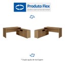 Ver imagem 5 de Mesa para Escritório em L com Armário Web30 2 Gavetas 170cm Espresso Móveis Malaga