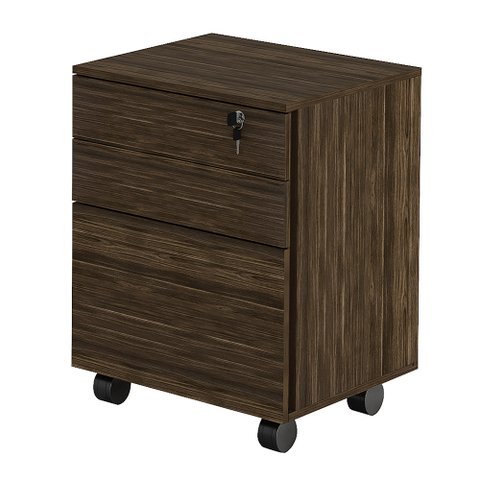 Gaveteiro com Chave para Escritório Home Office ME4148 MDP Nogal - Gran Belo