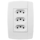 Ver imagem 2 de Conjunto 3 Tomadas 10a 250v Ilumi Lev Monobloco Branco - 87123