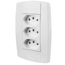 Ver imagem 1 de Conjunto 3 Tomadas 10a 250v Ilumi Lev Monobloco Branco - 87123