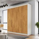 Ver imagem 1 de Guarda Roupa Casal 4 Portas Nantes Móveis Europa Off White Peroba