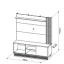 Ver imagem 5 de Estante Home Tv até 42 Pol Nicho Porta 150x175cm Natural