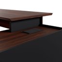 Ver imagem 7 de Mesa Diretor X com Armário Caixa de Tomadas e 3 Gavetas 200cm Tampo Cavado para Escritório Corporate