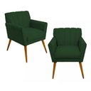 Ver imagem 1 de Kit 2 Poltronas Decorativa Cecília - Verde